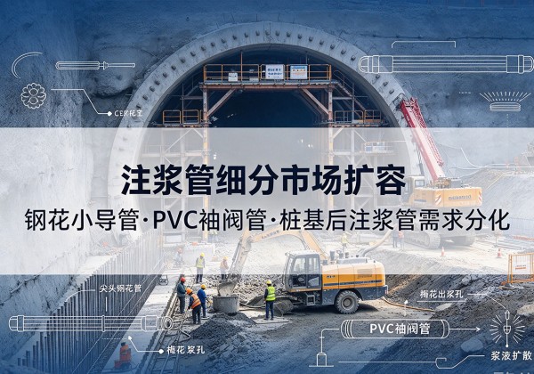 巩留注浆管细分市场扩容，隧道钢花小导管、PVC 袖阀管、桩基后注浆管需求分化